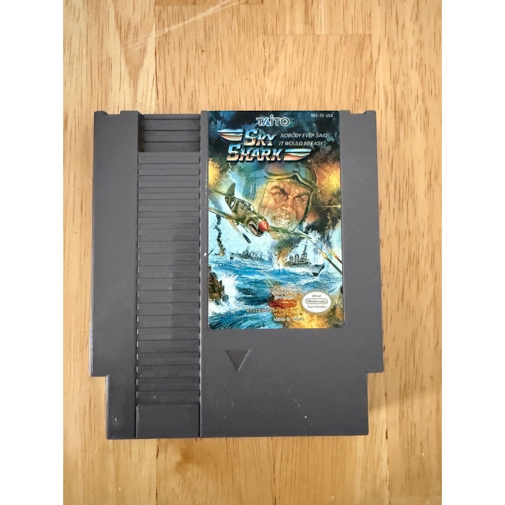 Sky Shark Nintendo NES Taito 1989 Vintage Arcade Shooter Video Game Cartridge